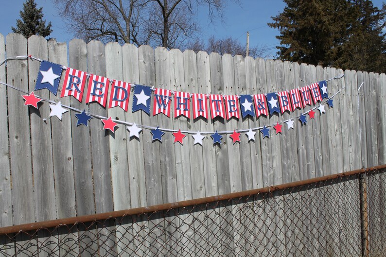 Red white and blue banner