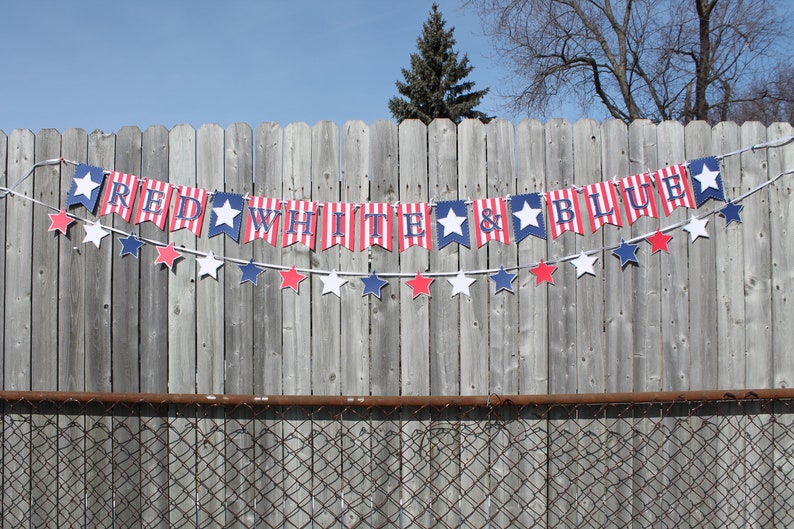 Red white and blue banner