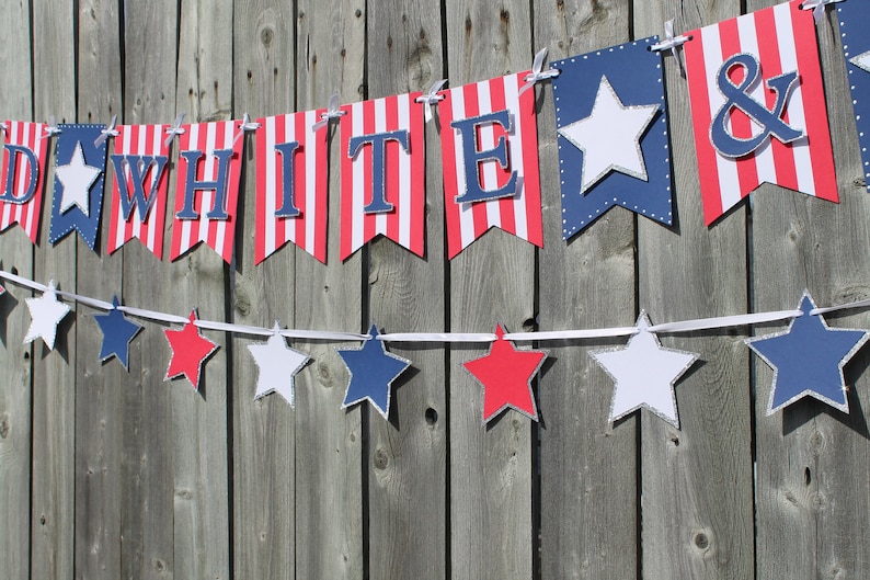 Red white and blue banner