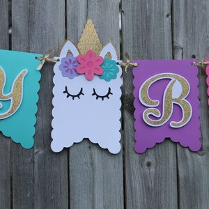 unicorn birthday banner image 2