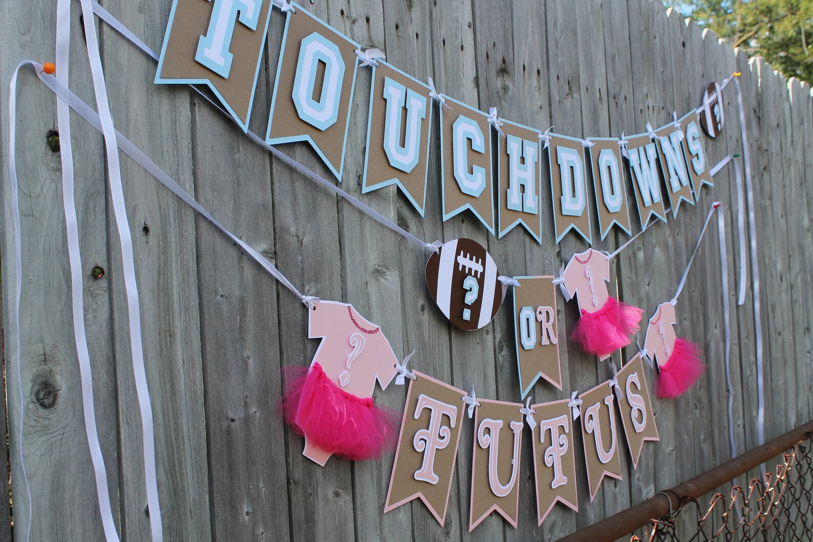 Touchdowns or Tutus Banner - Etsy