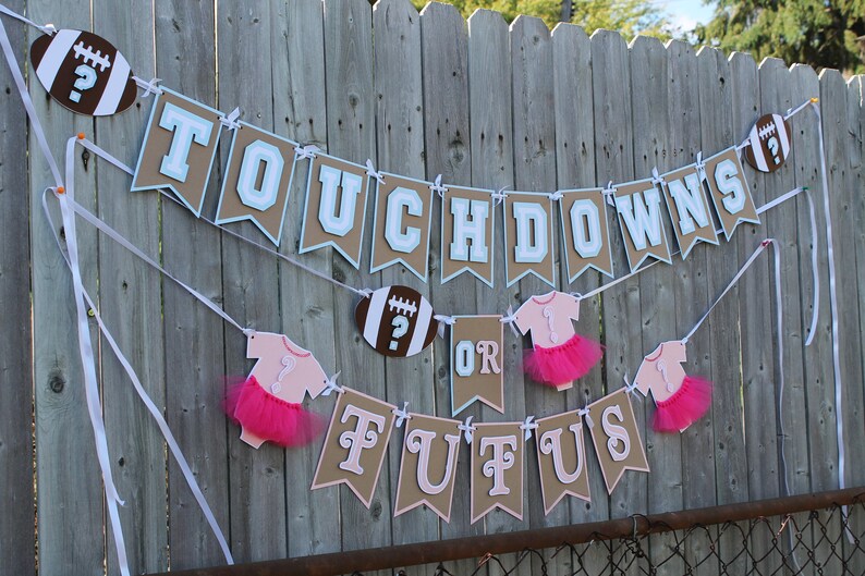 Touchdowns or Tutus Banner - Etsy