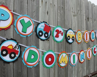 Car / truck birthday banner