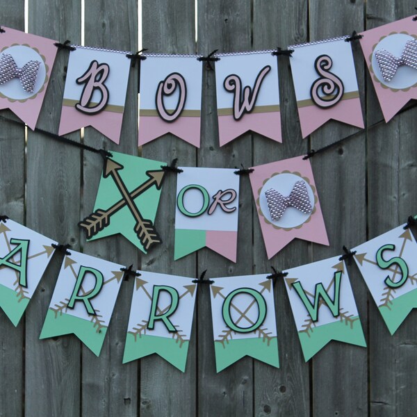 Bows and Arrows Gender Reveal Etsy