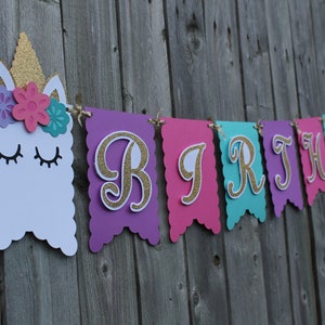 unicorn birthday banner image 3