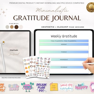 Gratitude Journal | Daily Reflection, Positive Affirmations, Mindfulness Prompts & Self-Care | Printable PDF