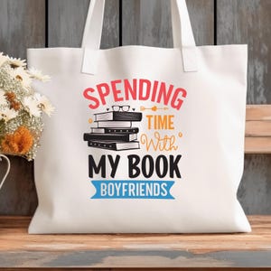 Funny Book Tote Bag Large Strong Quote Bag Handmade Gift for Her Teacher Student Book Lover Present Reusable Shopping Book  Bag UK