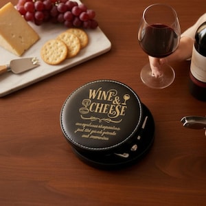 Leather Wine Tool Set, Corkscrew And Bottle Opener With Gift Box