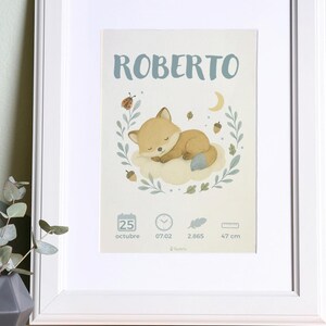 Carte d'anniversaire personnalisée avec illustration — lapin, ours en peluche, girafe, etc. — feuille A4/A3 numérique ou imprimée