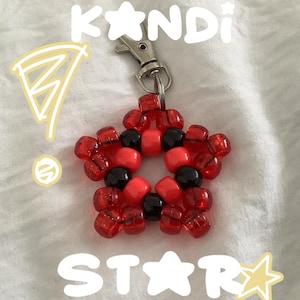 Kandi star keychain