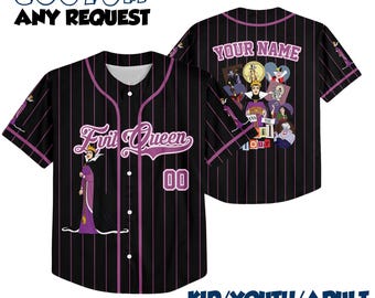 Disney Villains Characters Jersey, Disney Bad Witches Club Jersey, Disney Famous Characters Jersey, Evil Queen Maleficent Mother Gothel