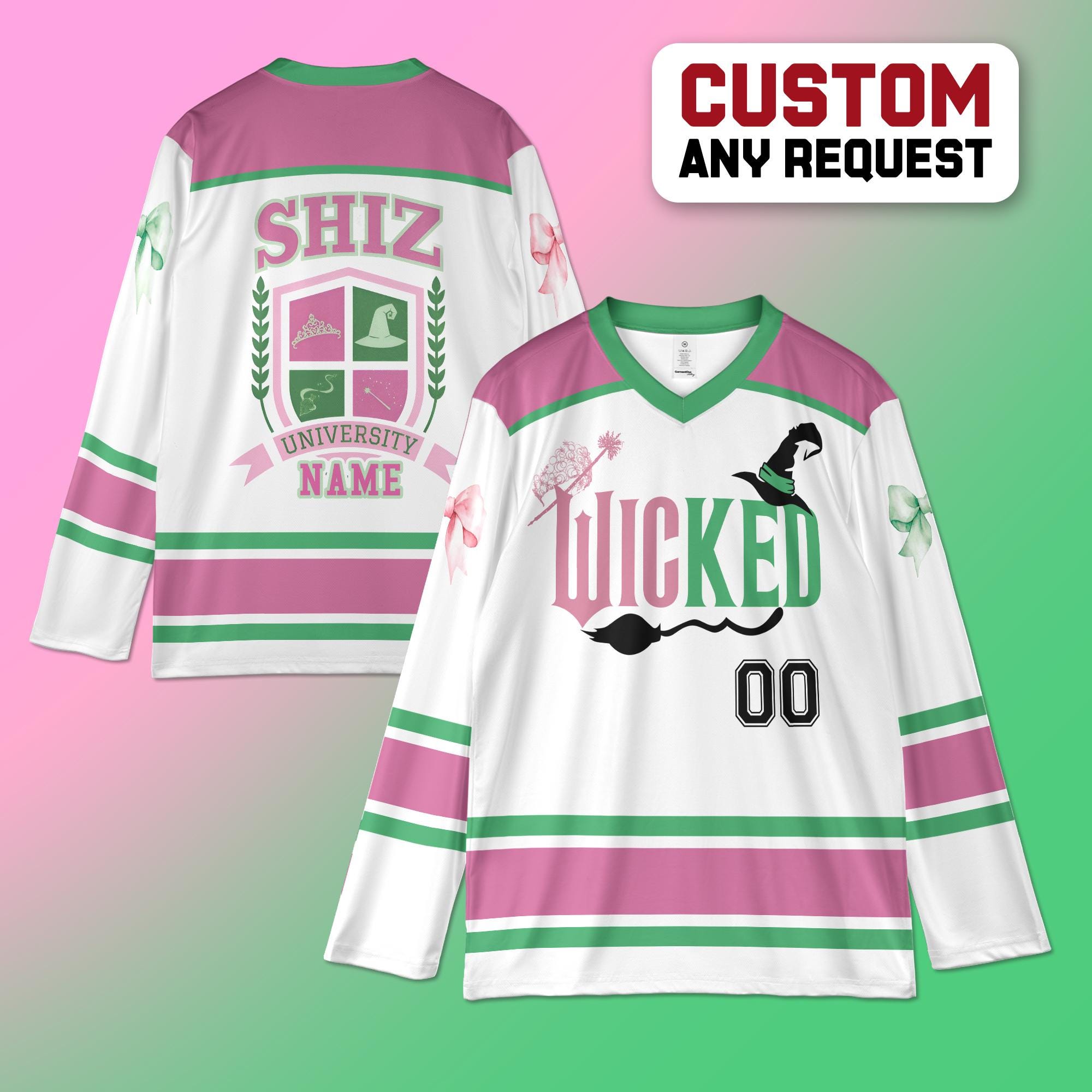 Discover Custom Wicked Witch Hockey Jersey, Changed For Good Shirt, Shiz University Gift