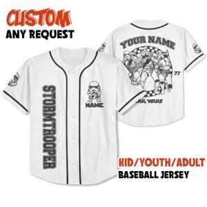 Personalized Star Wars Baseball Jersey, Star Wars Jersey Shirt, Jerseys Shirt for Men Women Youth Kid, Gifts for Baseball Fans