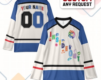 Camiseta de hockey personalizada de Inside Out: regalo para una escapada familiar a Disneyland