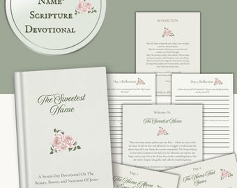 Christian Devotional for Women | 7 Day Scripture Reflection | Name of Jesus Printable