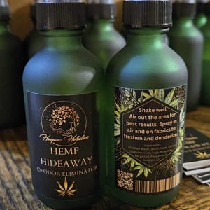 Hemp Hideaway Room & Fabric Spray – Natural Smoke Odor Neutralizer | Herbal Essential Oil Air Freshener by Hoopies Holistics