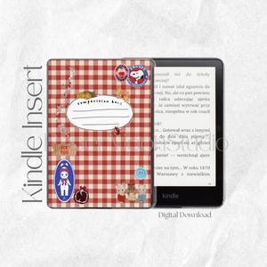 Gingham Kindle Insert: Composition Notebook Style (Digital Download, 4 Sizes)