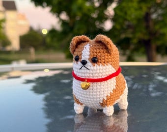 Handmade Crochet Shiba Inu Plush – Cute Dog Amigurumi | Kawaii Shiba Toy | Soft Cotton Yarn Doll | Gift for Dog Lovers