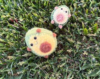 Handmade Crochet Avocado Plush – Cute, Cuddly, and Full of Personality