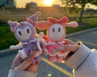 Premium Handmade Crochet Plush – Kuromi, My Melody (Ethically Made in Canada)