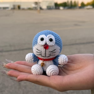 Doraemon Crochet Plush – Handmade Amigurumi | Soft Cotton Anime Toy | Cute Gift for Fans & Collectors