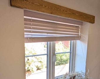 Linteau et bordure de fenêtre en bois rustiques - Poutre de manteau de cheminée en pin rustique - Étagère de ferme - Décoration de chalet - Poutre en pin rustique
