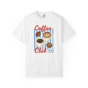 Coffee Club Graphic T-shirt | Unisex Vintage Tee for Coffee Lovers, Perfect Gift for Baristas, Birthday, and Everyday Wear