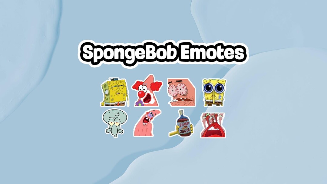 8 Spongebob Twitch Emotes – Boost Chat Hype With Fun Sub Emotes! - Etsy