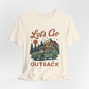 Let’s Go Outback vintage SUV shirt with retro camping and adventure design, boho graphic tee for car lovers and outdoor lifestyle