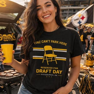 Yinz Can't Park Hier Shirt, Pittsburgh Draft Shirt, Parkstuhl T-Shirt, Steel City Spieltag Shirt, lustiges Yinzer Geschenk