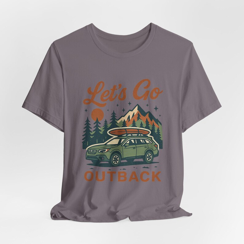 Camiseta Lets Go Outback - Camiseta retro de aventura para hombres y mujeres amantes de la naturaleza - Camiseta de senderismo Subaru Outback - Regalo ideal para viajes de camping y carretera Storm