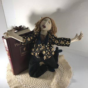 Cloth doll, art doll, cloth art doll, gallery doll, religious doll, handmade cloth doll, fabric doll, dolls, handmade art doll,
