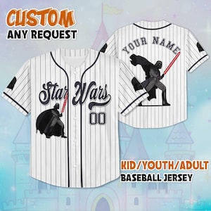 Custom Star Wars Darth Vader Baseball Jersey, Personalized Star Wars Jersey Shirt, Disney Star Wars Birthday Gift, Gift For Fans