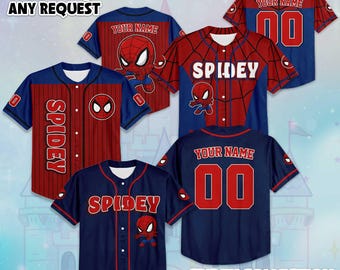Custom Spidey and His Amazing Friends Baseball Jersey, Disney Spidey Birthday Gift, Spidey and His Amazing Friends Baseball Fan Lover Gift