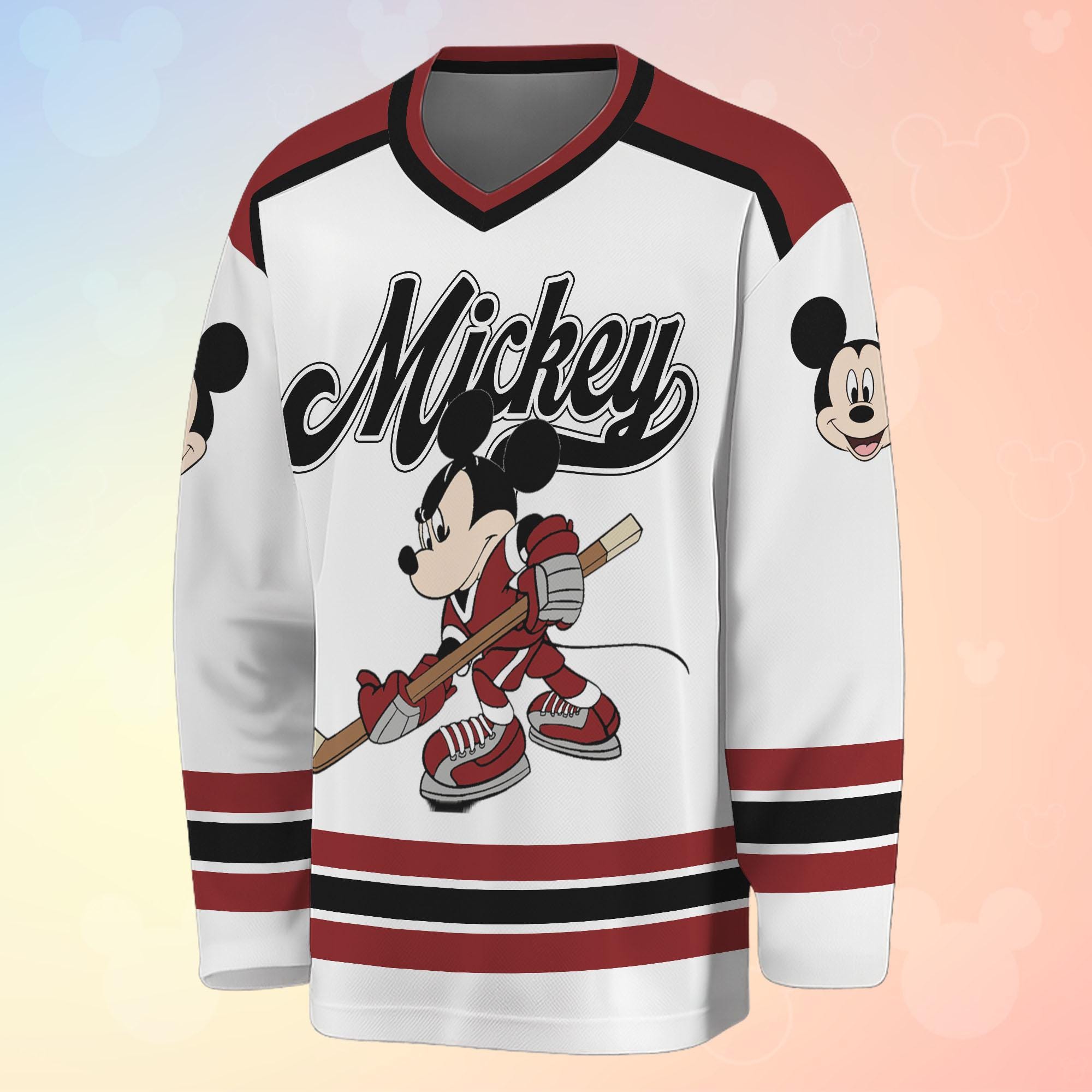 Custom Mickey Mouse Hockey Jersey, Personalized Hockey Shirt