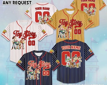 Custom Name and Number Toy Story Baseball Jersey, Disney Toy Story Jersey Shirt, Toy Story Birthday Gift, Disney Baseball Fan Lover Gift