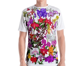 Orchid All-Over Print T-Shirt, Tropical flowers