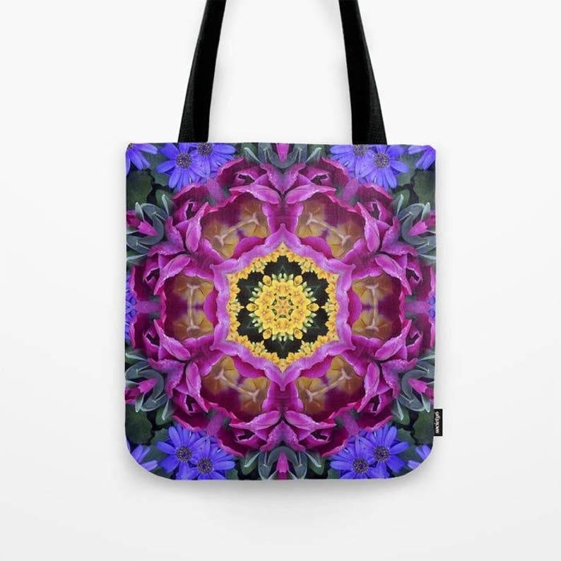 Garden Kaleidoscope At Olbrich >> Tote Bag Floral Finery Vivid Kaleidoscope Blue Violet Etsy Garden Kaleidoscope At Olbrich >> Tote Bag Floral Finery Vivid Kaleidoscope Blue Violet Etsy