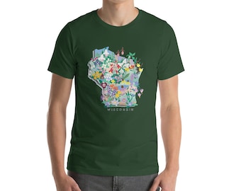 Wisconsin wildflowers Short-Sleeve Unisex T-Shirt