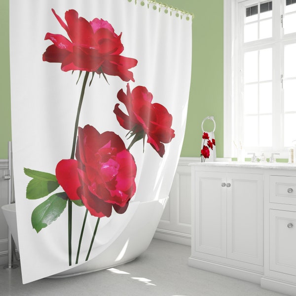 Roses Shower Curtain Etsy