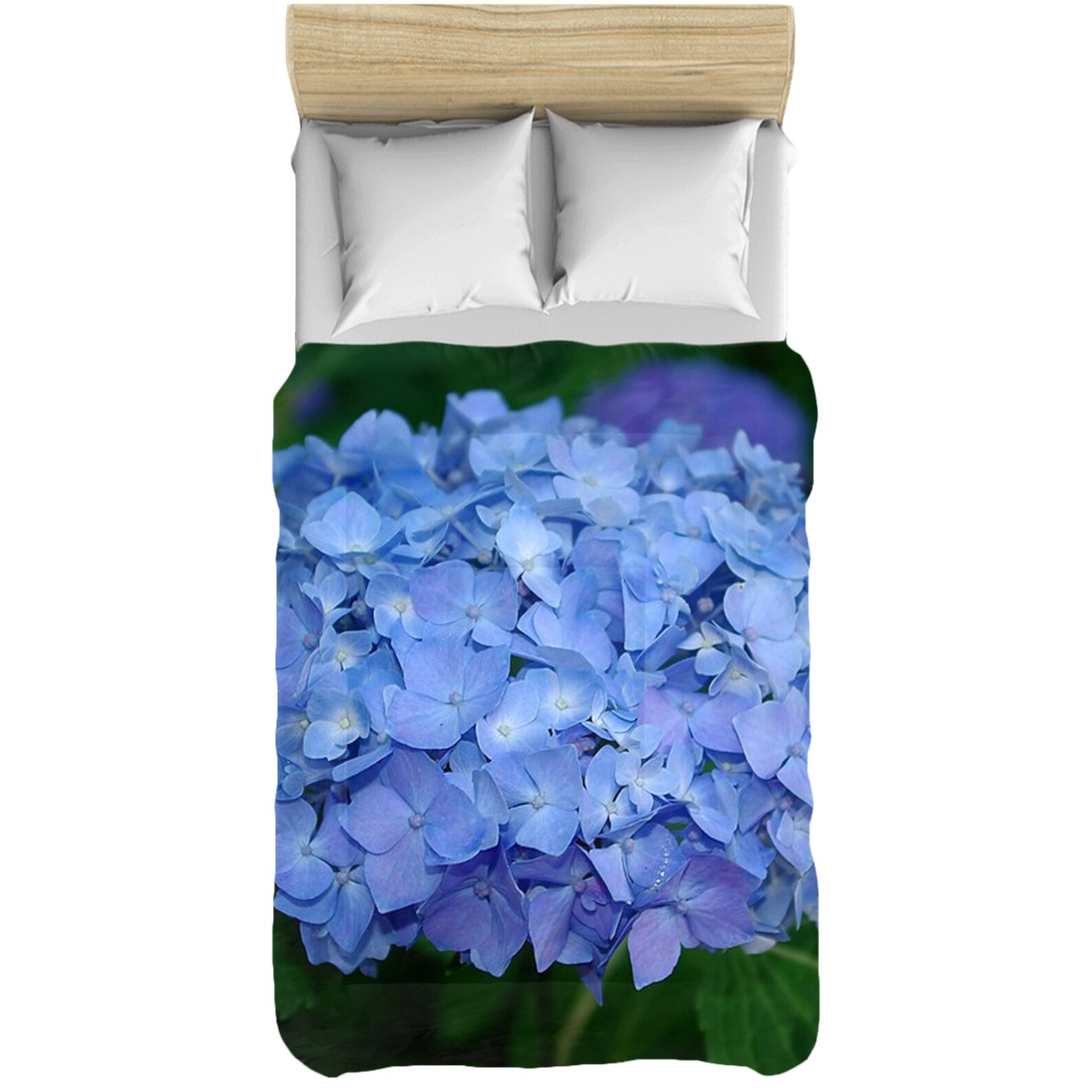 Blue Hydrangea Comforter Bedroom Decor Floral Bedding Etsy UK