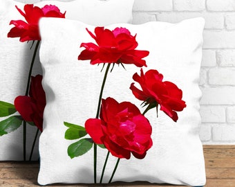 Almofada decorativa Dublin Bay Red Rose, estilo floral para casa.
