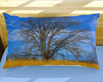 Prairie Oak Pillow Sham, nature inspired bedroom decor