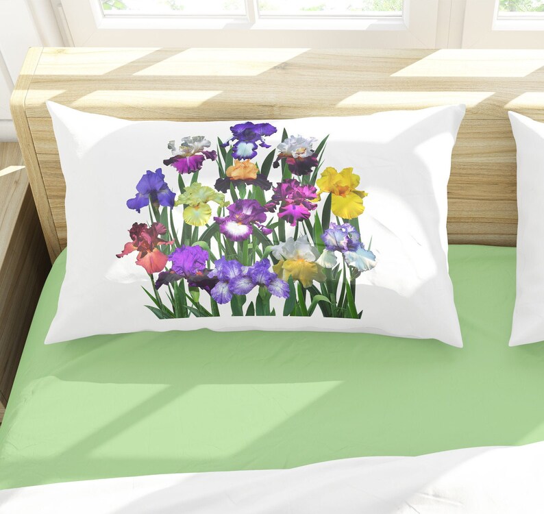 Iris Garden Comforter Floral Bedding Bedroom Decor Iris Etsy