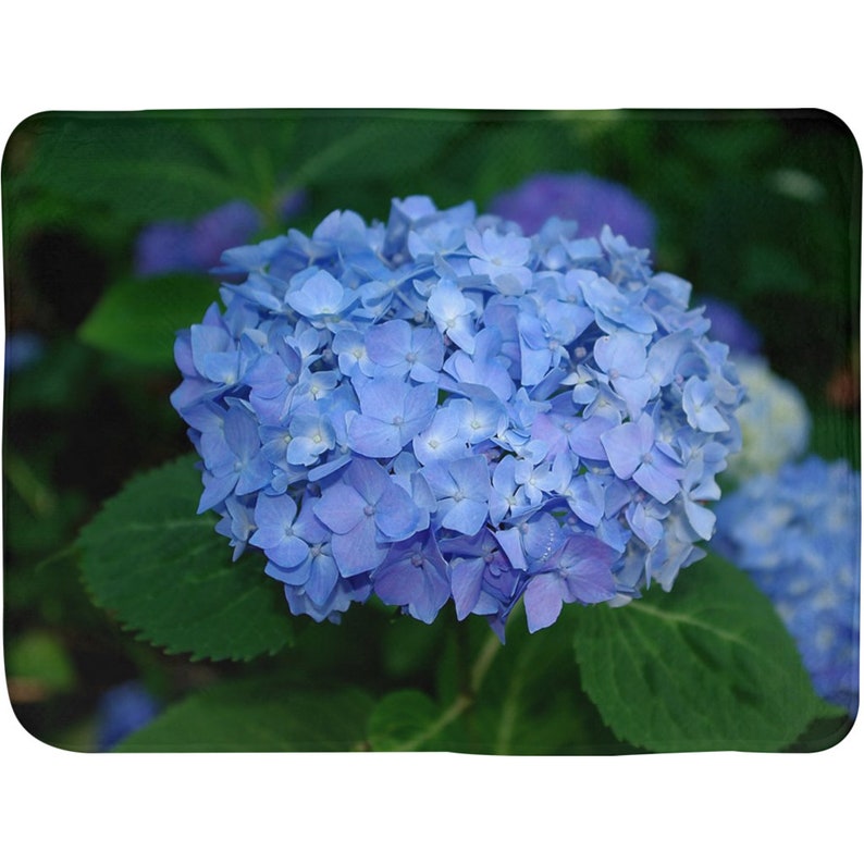 Blue Hydrangea Bath Mat floral bathroom decor flower lover Etsy
