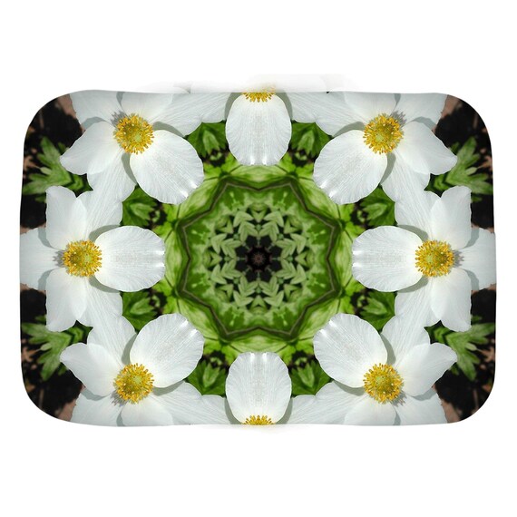 Anemone Kaleidoscope Bath Mat Floral Bathroom Decor Flower Etsy