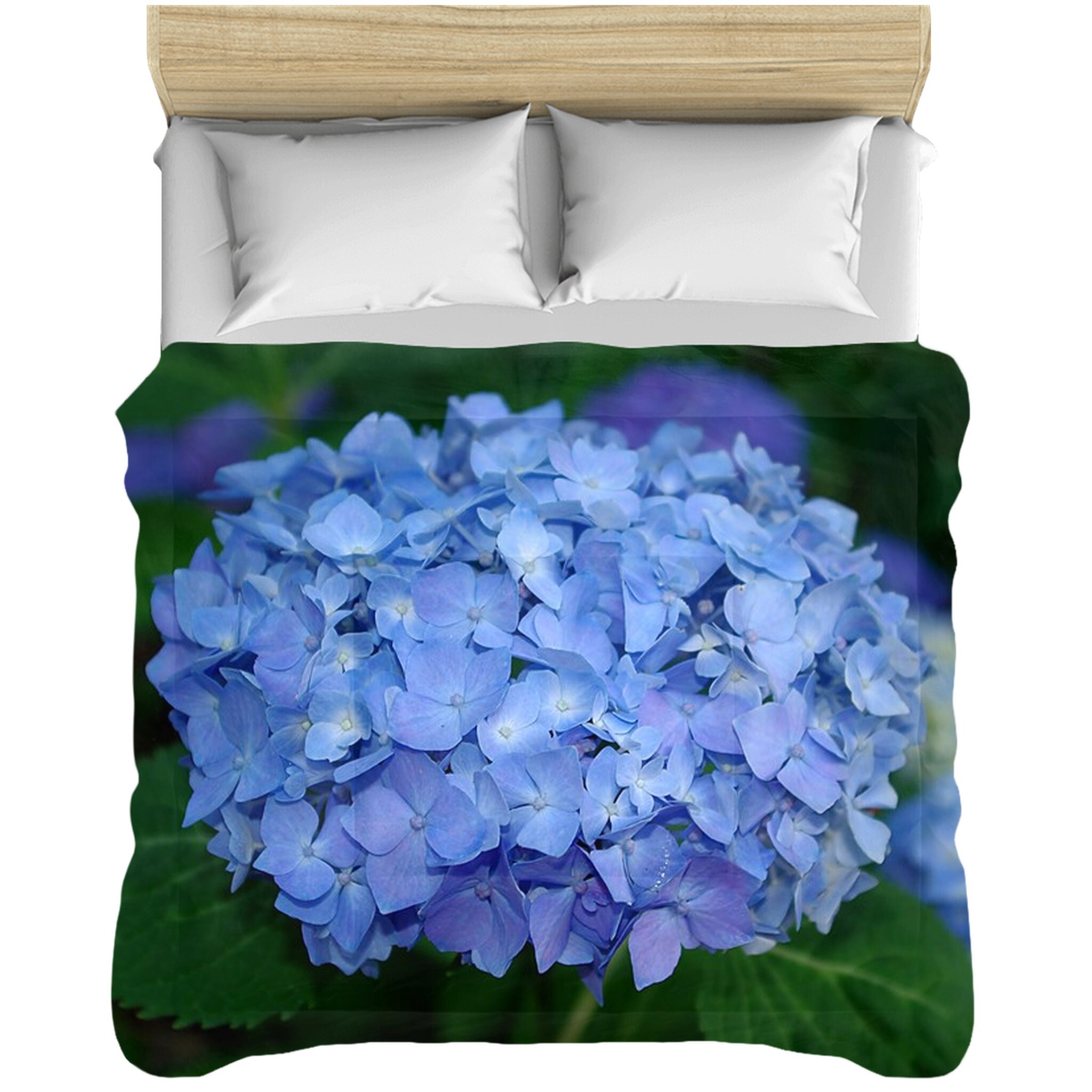 Blue Hydrangea Comforter Bedroom Decor Floral Bedding Etsy UK