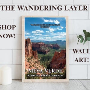 Impressão do Parque Nacional Mesa Verde: Arte Paisagística do Colorado (Download Digital)
