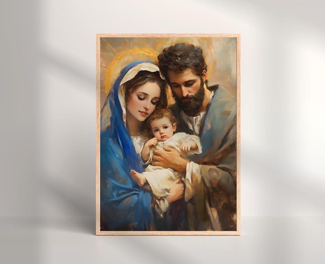 Holy Family Renaissance Art Print, Catholic Icon (digital Download) - Etsy