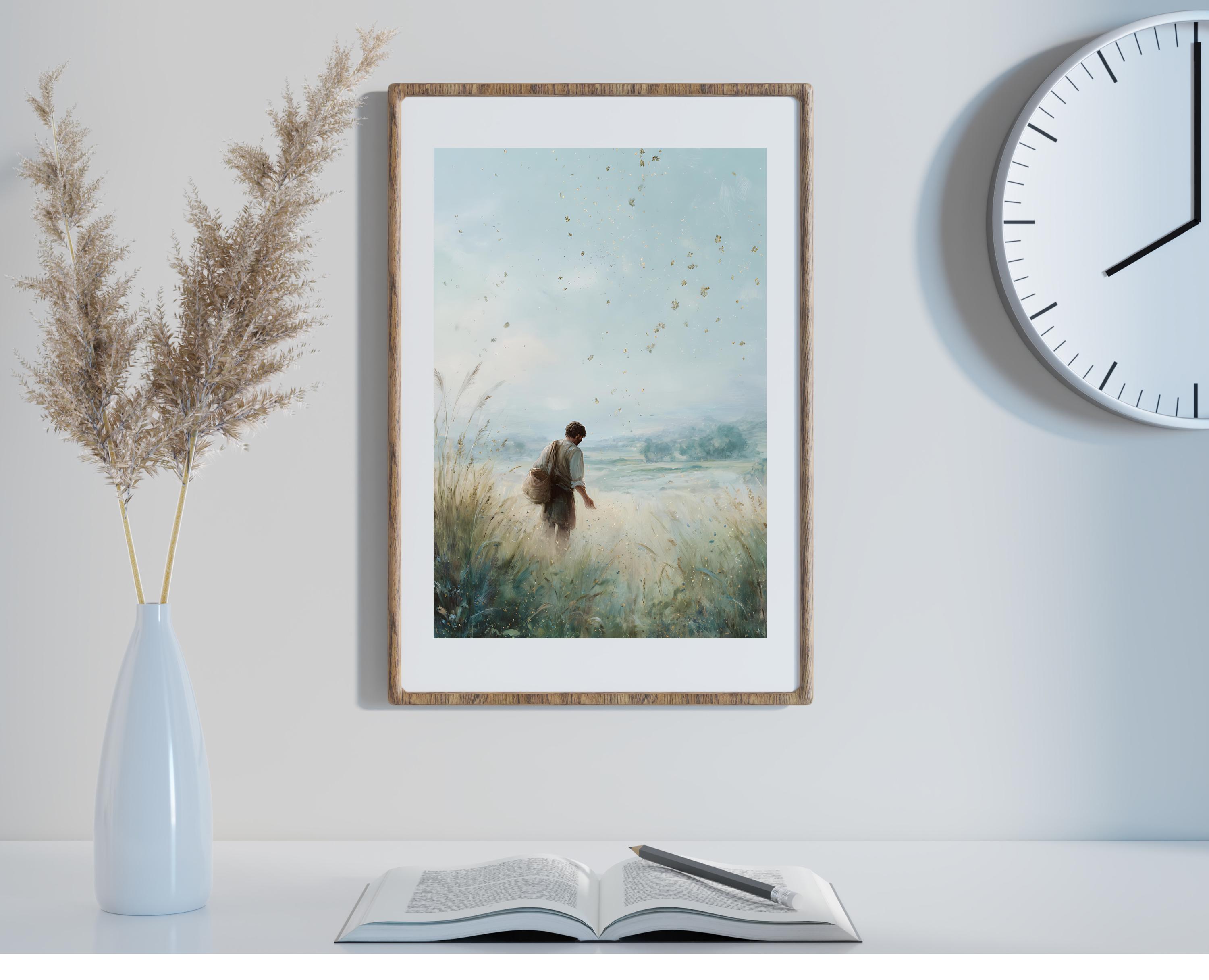 Parable of the Sower Wall Art Print, Christian Bible Verse Decor, Faith ...